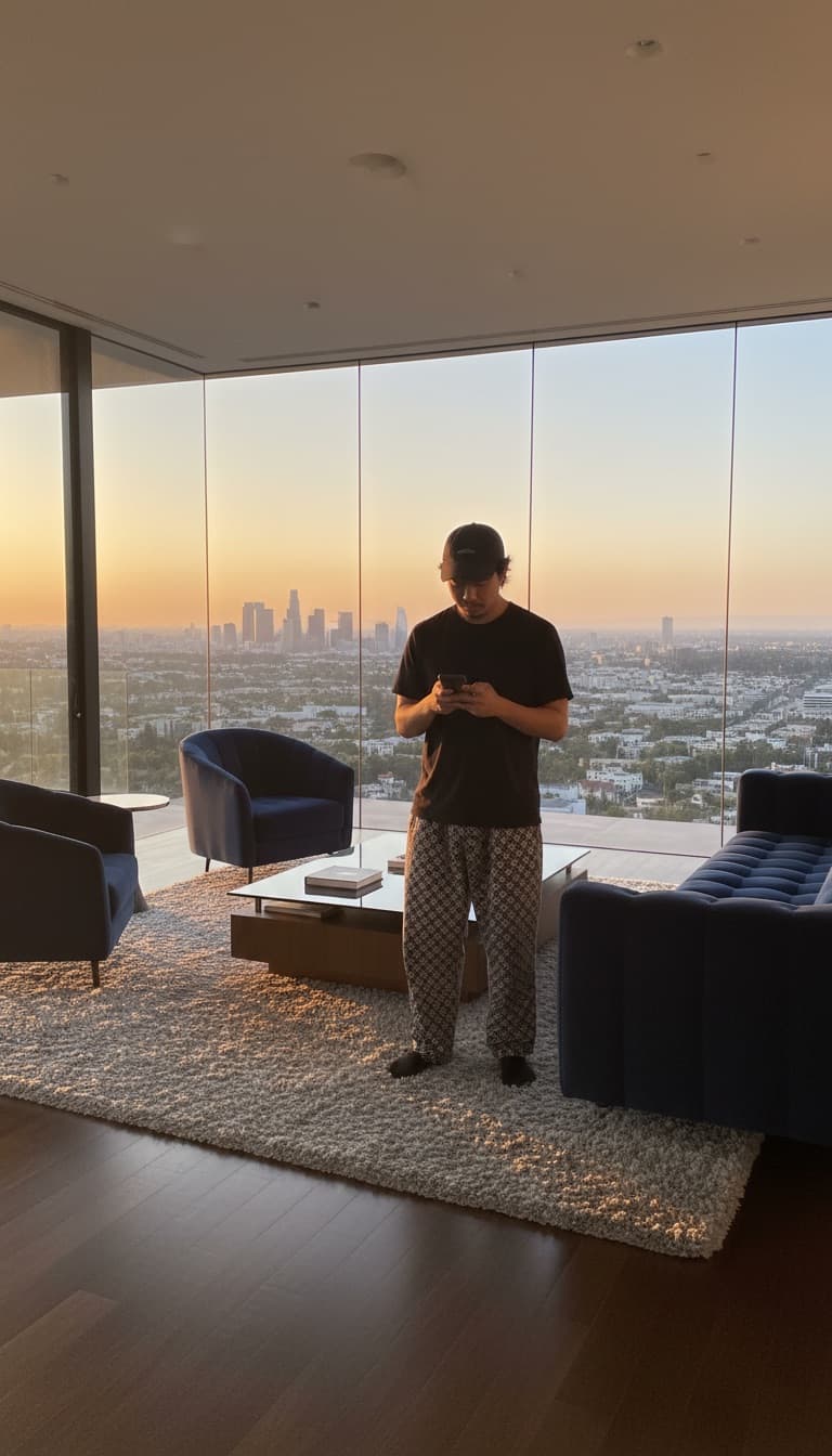 Hills Mansion Sunset